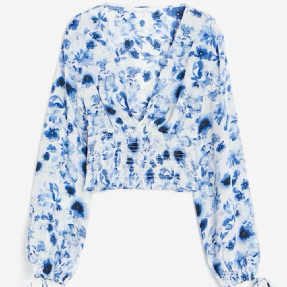 Floral Blue Top